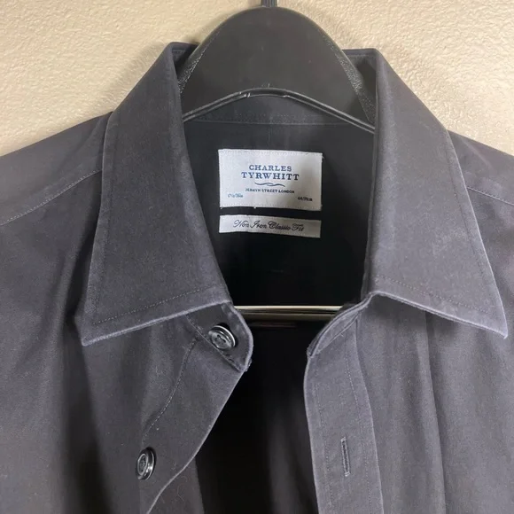 Charles Tyrwhitt Black Dress Shirt - Picture 3 of 6